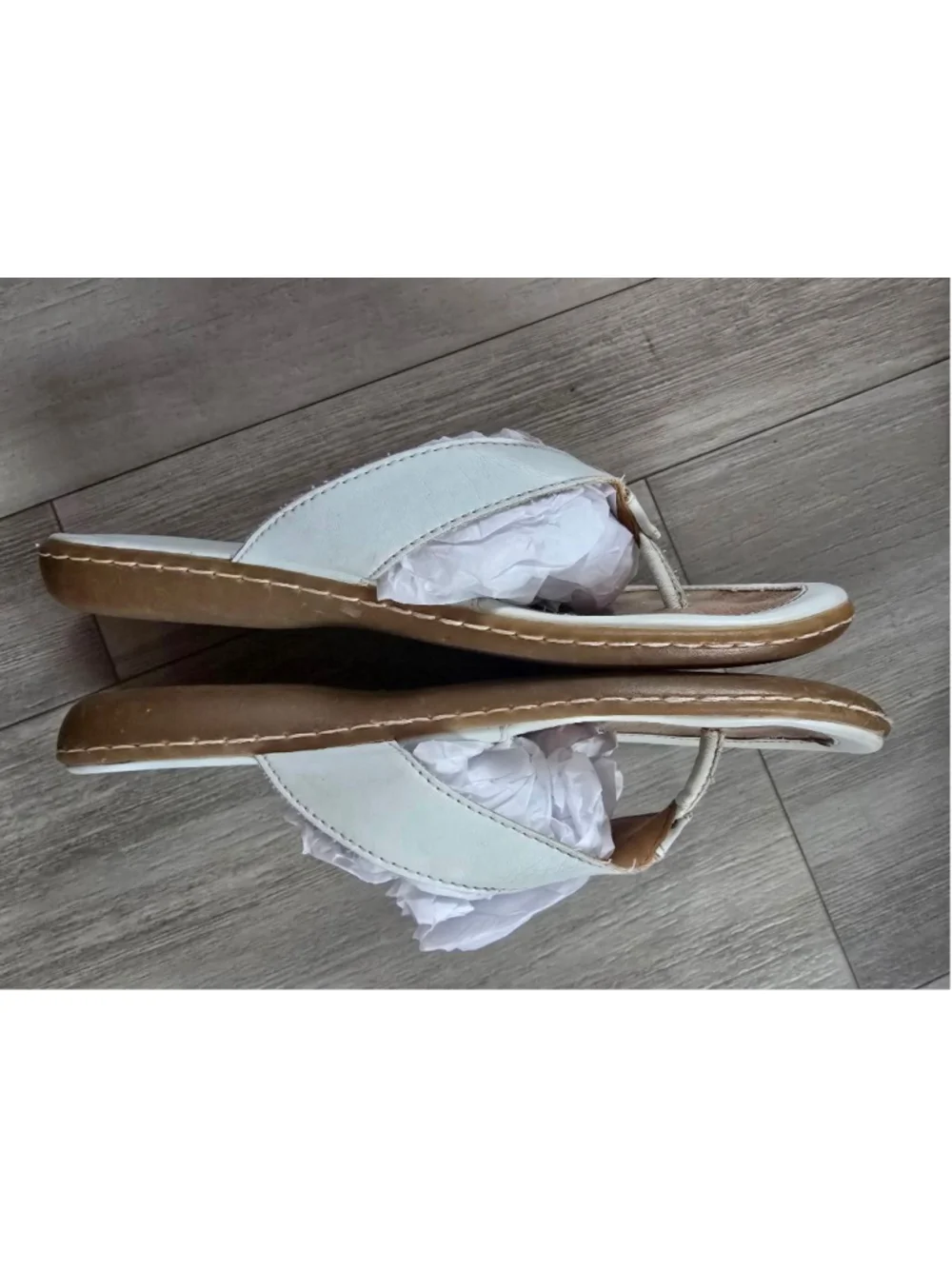 Women's Canyon River Blues White & Brown Thong Sandals Size 7